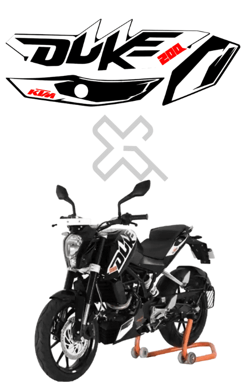 Duke 200 Old Model Sticker | Duke 200 2016 Model Sticker
